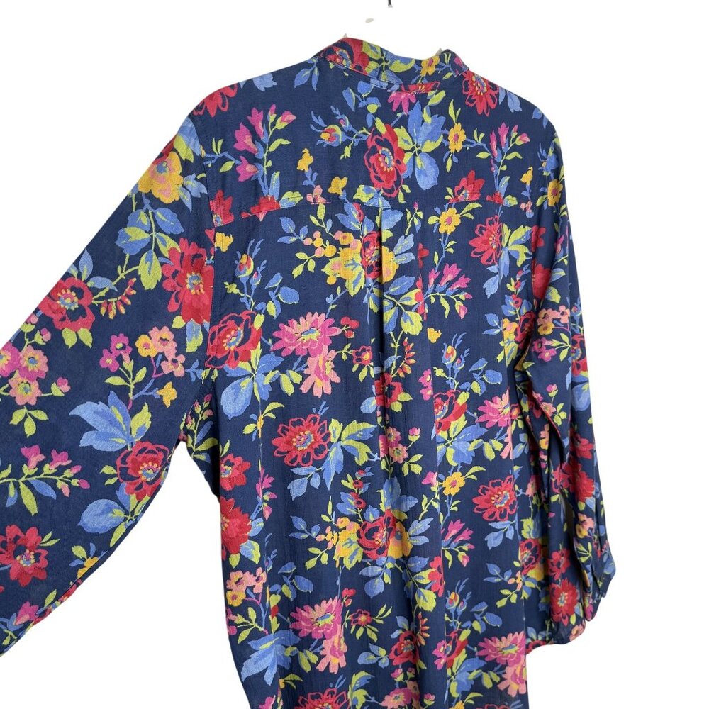 Sundance Floral Button-Up Long Sleeve Shirt, XXL - Picture 4 of 8
